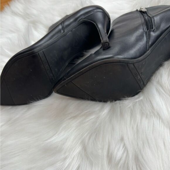 Black Ankle Boots Nine West 7 W - Picture 5 of 6